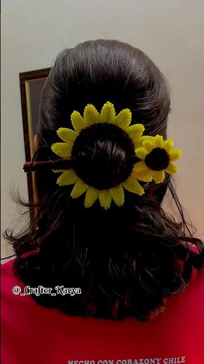 DIY Sunflower Hairclip🌻 #shorts #sorts #trending #diy #hairclip #craftideas #handmade #viral #craft