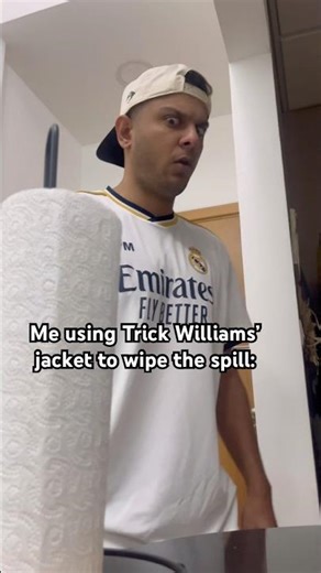 Wipe that spill. #wweshorts #trickwilliams