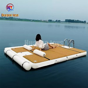[Hot Item] Inflatable Dock Deck Inflatable Floating Platform OEM ODM Drop Stitch Dwf Material Water Floating Air Pontoon
