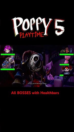 ALL BOSSES WITH HEALTHBARS ❤️😱 #poppyplaytime #chapter5 #allbosses