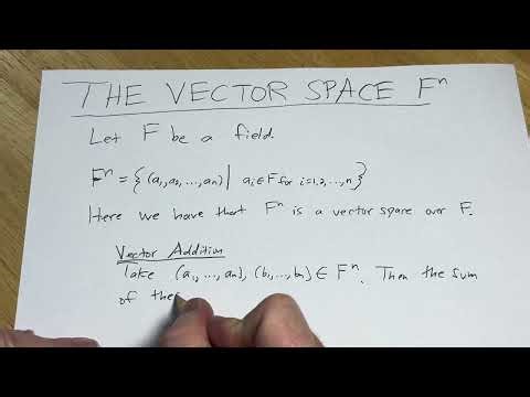 The Vector Space F^n
