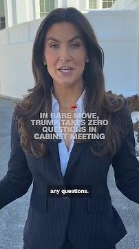 In rare move, Trump takes zero questions in Cabinet meeting