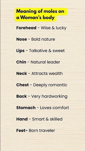 What Your Moles Say About You 😱 | Body Mole Meanings for Women Explained
