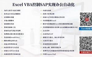 VBA控制SAP批量处理有哪些应用场景？