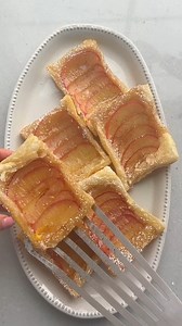 5.2M views · 47K reactions | If you’re looking for some fun recipes to make with apples this season, check out these upside down apple tarts made with just puff pastry, honey, cinnamon, egg and my favorite Michigan-grown apples! | Feel Good Foodie | Facebook
