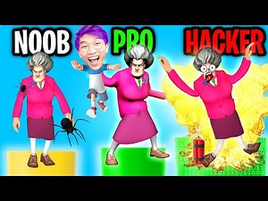 Can We Go NOOB vs PRO vs HACKER In SCARY TEACHER 3D!? (NEW LEVELS!)