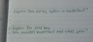 Explain the scoring system in basketball.Explain the word 'hoo... | Filo