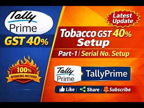 Tobacco Products GST in TallyPrime | Complete Setup Guide for Tally Serial Number IN KANNADA