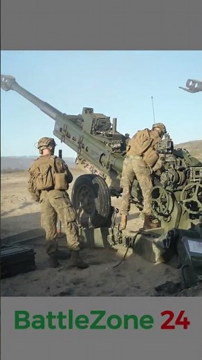 M777 HOWITZER Fired! Ground-Shaking Blast Caught on Camera! #military #army #shorts