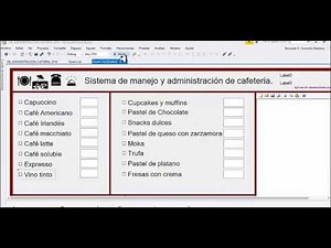 ADMINISTRACIÓN DE UNA CAFETERÍA. visual basic 2017 video 69