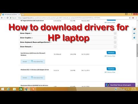 How to download drivers in your HP laptop computer