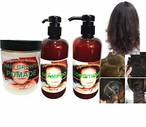 Organic Hair Solution- Kids Hair Care Set -pomade shampoo conditioner-rapid Hair Growth Pomade, Hair Growth, Thicker Hair, Fast Hair Growth - Etsy