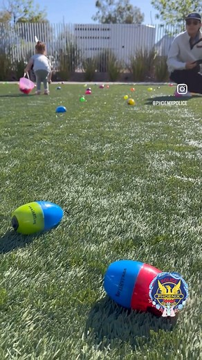 14K views · 402 reactions | Easter egg hunt with a twist!諸Phoenix PD's Bomb Squad donated beeping eggs to the Foundation for Blind Children, making Easter egg hunts accessible and fun for children with vision impairment! Egg-cellent work #PHXPD Bomb Squad! #FoundationForBlindChildren #Police #Easter #EggHunt | Phoenix Police Department | Facebook