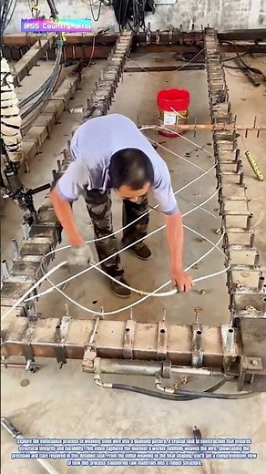 Crafting Strength: Weaving Steel Wire into a Diamond Pattern