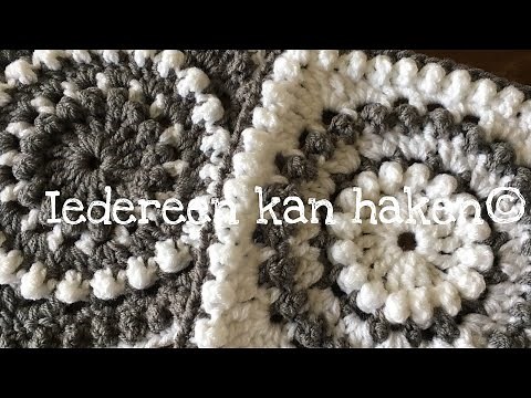 ♥️ ♥️#Iedereenkanhaken #Haken #crochet #tutorial #Woondeken #Granny #Square "Circle of Friends" #diy