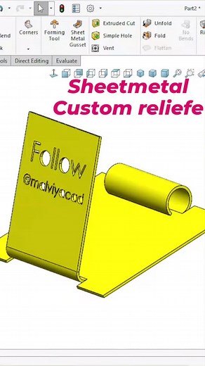 5.5K views · 270 reactions | Creating a custom relief in SolidWorks...