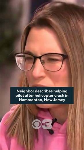 One pilot died and another was critically injured when two helicopters collided and then crashed in Hammonton, New Jersey, Sunday morning, police said. Hammonton resident Caitlyn Collins heard the crash and rushed to the scene in her backyard, where she saw the pilot who survived. She and her neighbors did what they could to help, she said. https://www.cbsnews.com/philadelphia/news/multiple-agencies-respond-to-aviation-related-incident-in-hammonton-nj/ | CBS Philadelphia