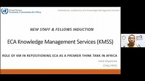 Knowledge Management Services, by Ms. Irene Onyancha, Chief of KMS