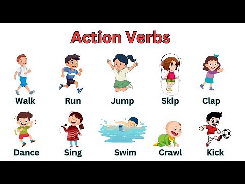 Action Verbs | Common Action Verbs | English Vocabulary with Picture #educationalvideo