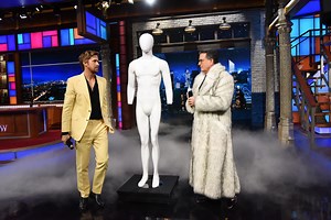 Nuclear Kenergy calls for a nuclear coat! #RyanGosling #BarbieTheMovie #Colbert | The Late Show with Stephen Colbert