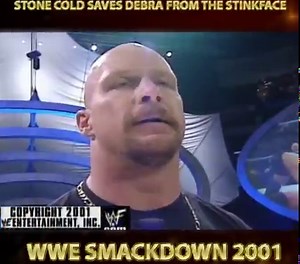 WWE Stone Cold Saves Debra Marshall From The Stinkface | SMACKDOWN 3/8/2001 | Solivirtude