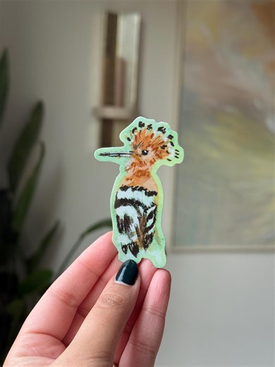 Bird Sticker| Hoopoe Art | Waterproof Vinyl Decal - Etsy