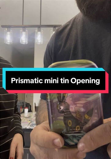 Opening our preorder….ONE MINI TIN, and we pull 🔥 #prismaticevolutions #packopenning