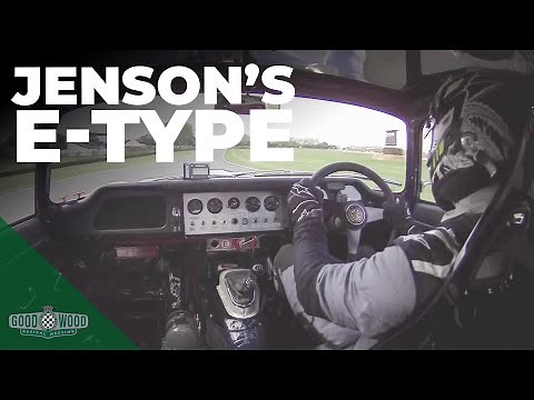 Onboard Jenson Button's smooth Jaguar E-type laps | Goodwood Revival '22