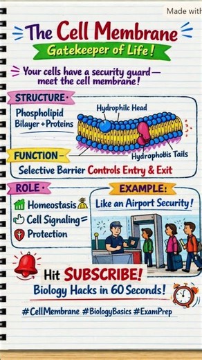 Cell membrae #studywithme #csirlifesciences #neet2026 #studynotes #biologybasics #cellmembrane