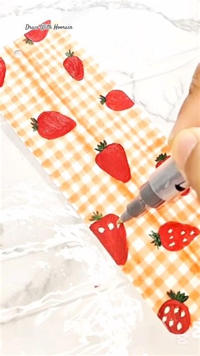 Cute Strawberry Bookmark DIY 🍓✨ | Easy Handmade Craft #shorts