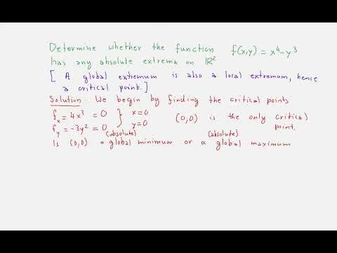 Calculus III - Problem of the day - 42 - Global Extrema