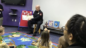 Danville Police chief spends Tuesday reading, doing crafts, and coloring with kids