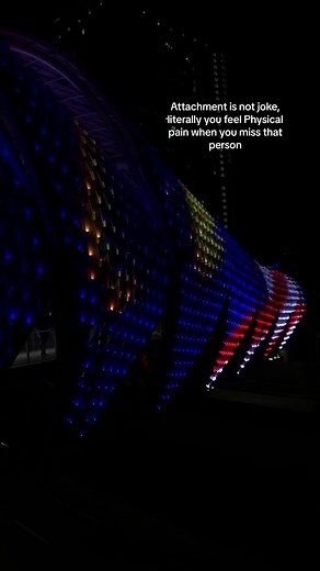 Captivating Nighttime Light Installation in Urban Setting