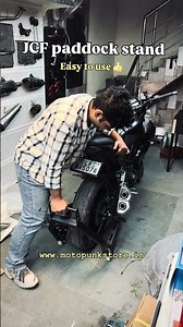 Built for balance. Designed for durability.JCF Motorcycle Paddock Stand – Your garage essential. 🏍️