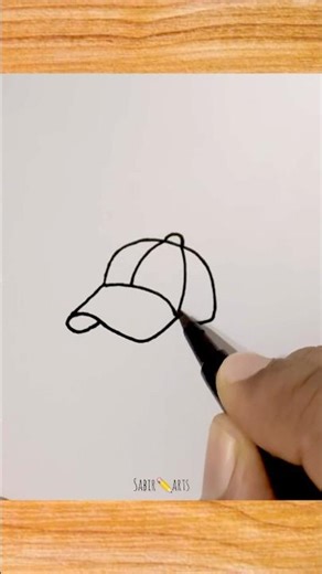 Simple cap 🧢 drawing | Easy cap drawing for beginners