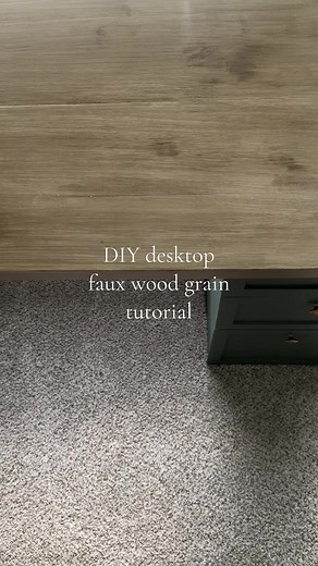 DIY Desktop and Faux Wood Grain Tutorial