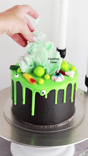 Witch Cauldron Cake Tutorial: Spooky Halloween Dessert