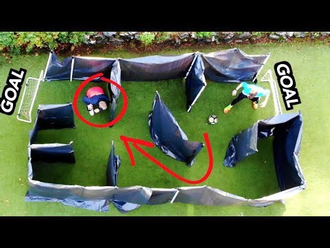 Playing soccer on a maze-like field—total chaos