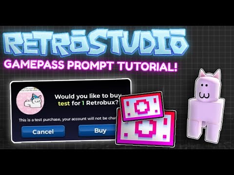 How To Make A Gamepass Prompt In RETROSTUDIO! (RetroStudio Coding Tutorial)