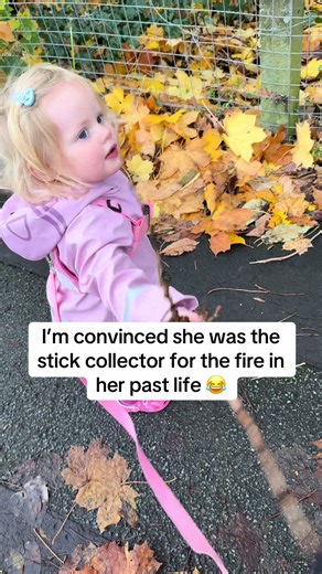 Always been stick collector since she’s been able to walk😂😂 #daugher #pastlife #sticks