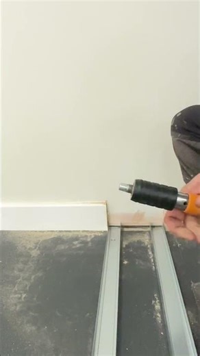 Installing tracks for partition walls with the cheapest nailer on the market