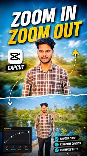 CapCut Zoom In Zoom Out Effect Tutorial Smooth Keyframe Editing (2026) #capcut #ZoomIn #shorts