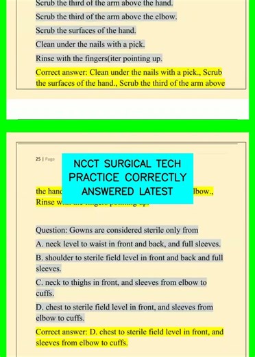 NCCT SURGICAL TECH PRACTICE CORRECTLY ANSWERED LATEST video
