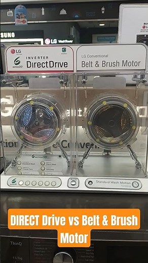 LG Washing Machine Direct Drive Vs Belt Motor Live Demo #demonslayer #lg #washingmachine #shorts