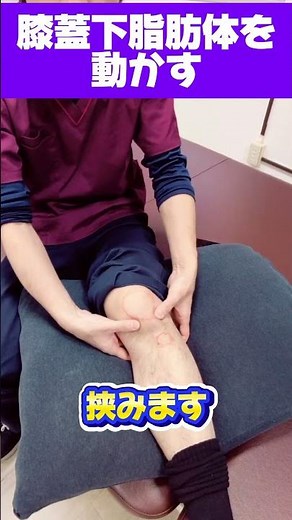 【膝前面痛】お皿の下が痛い原因は膝蓋下脂肪体？脂肪体を動かしてやわらかく緩め、膝の痛みと引っかかり感を軽減するリハビリ #理学療法士が解説 #膝
