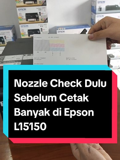 tutorial Nozzle Check Printer Epson L15150 #tipsandtricks #servisprinter #tutorial #trick #astoprintersemarang #semarangtiktok