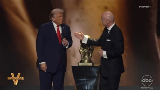 FIFA PRESIDENT AWARDS TRUMP PEACE PRIZE: 'The View' co-hosts weigh in on Pres. Trump's media blitz of a weekend where he accepted a peace prize and took center stage at The Kennedy Center Honors. | The View