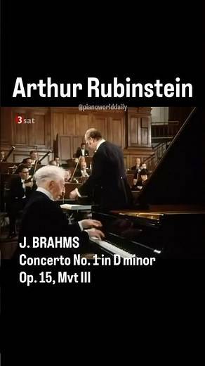 Rubinstein - Brahms: Concerto 1 #piano #classicalmusic #brahms #rubinstein #pianoworlddaily #pianist
