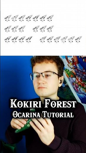 Ocarina Tutorial - Kokiri Forest 🌳🎵🎶 #ocarinaoftime #ocarina #zelda