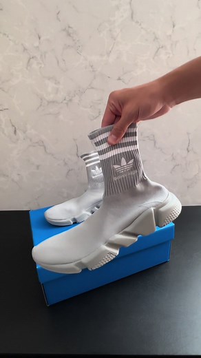 Balenciaga x Adidas Speed Trainer Grey White #sneakers #hype #tenis #adidas #balenciaga #review #balenciagas #balenciagaspeedtrainer